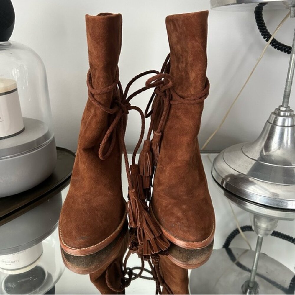 Joie Chap Suede Ankle Boots - Picture 3 of 6